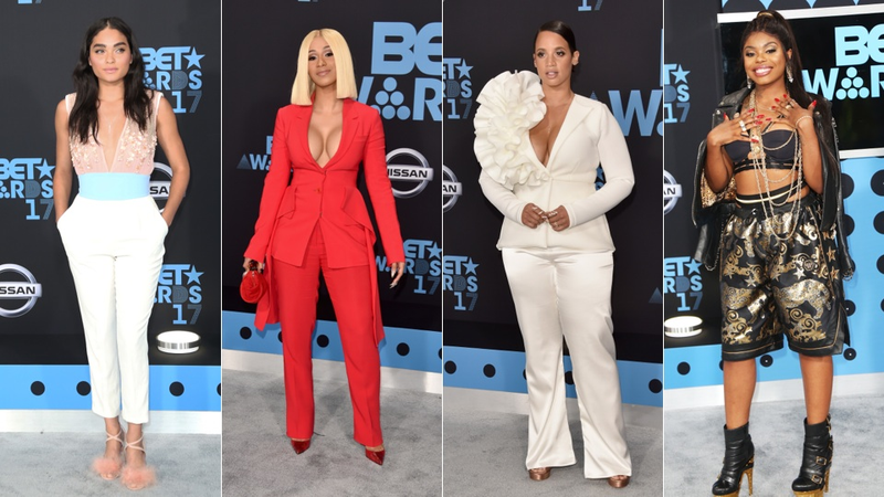 Illustration for article titled Denim, Diamonds, Leather, and Lace on the Glam, No-Rules BET Awards Red Carpet